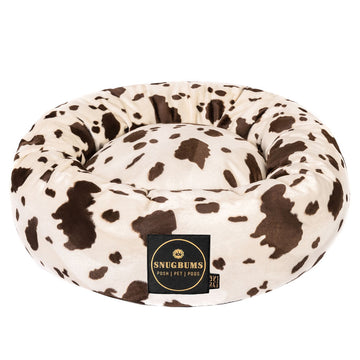 luxury cow print pet bed