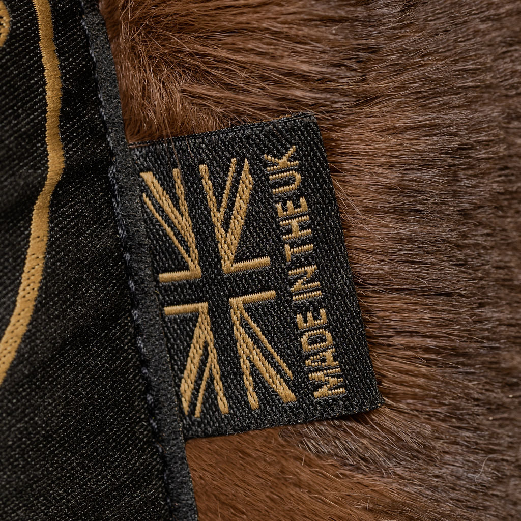 premium brown faux fur pet bed