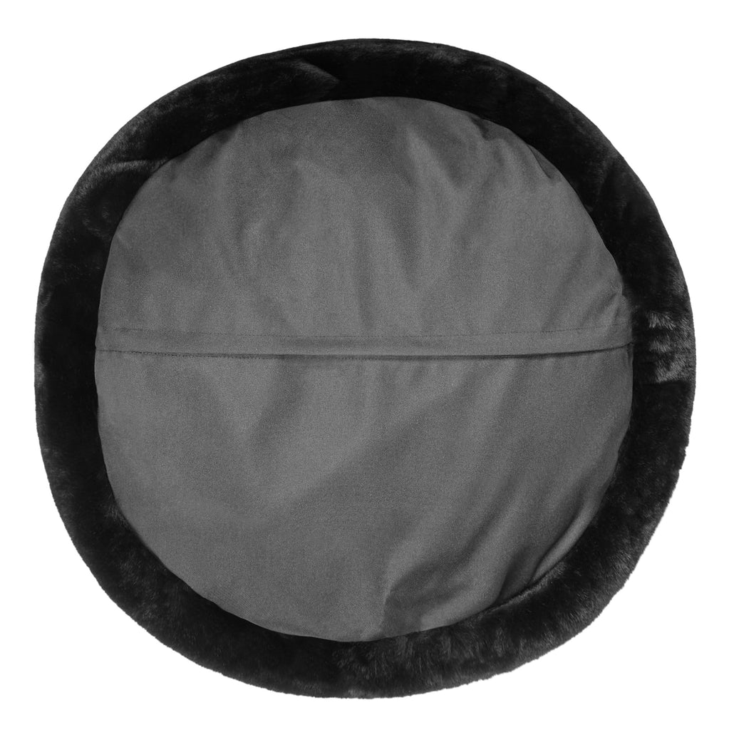 black luxury pet bed made in the uk faux fur